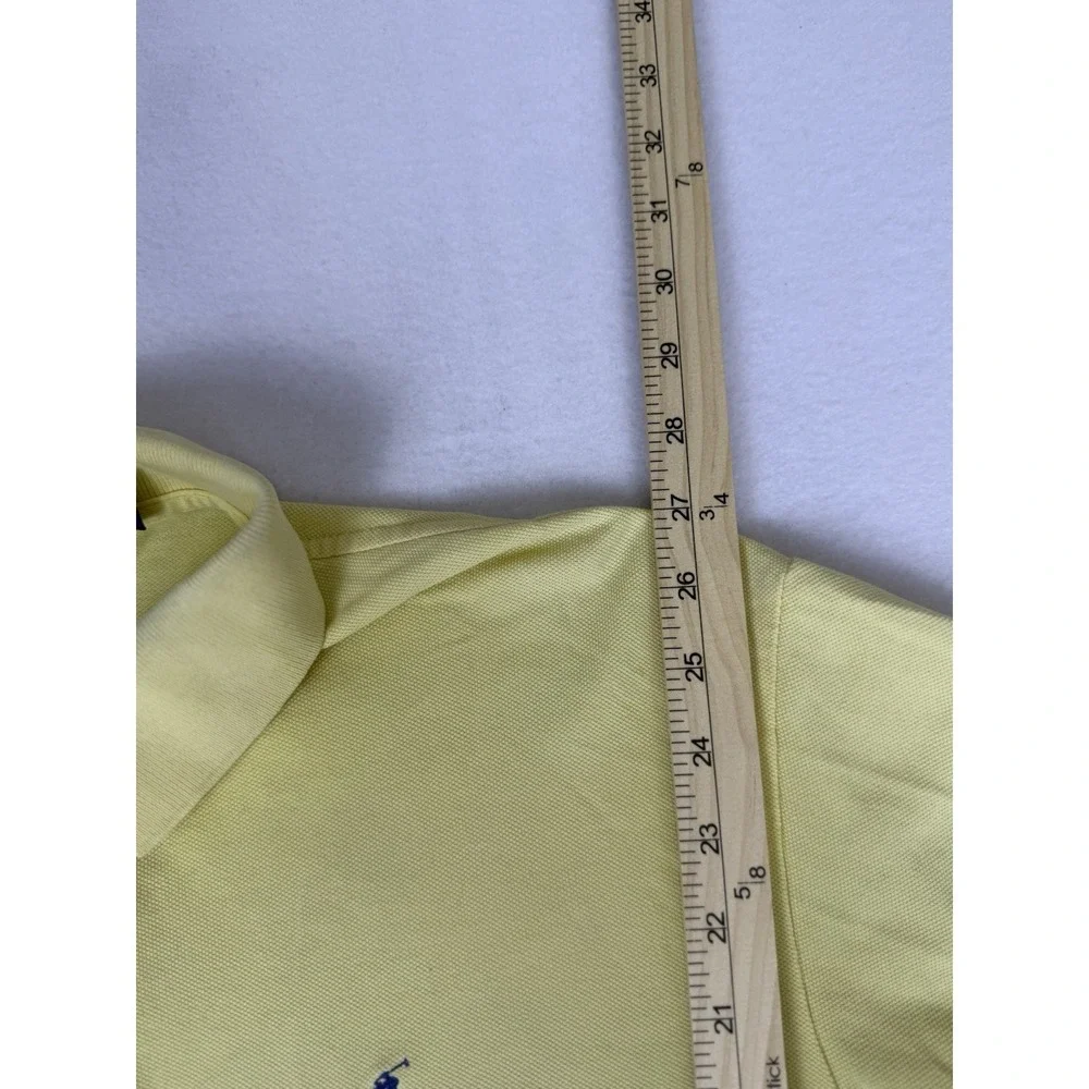 Polo Ralph Lauren Light Yellow‎ Men's Large Short Sleeve Embroidered Golf 0040